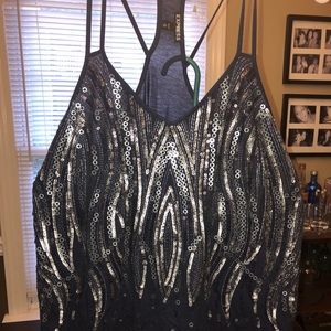 Express sequin tank size Medium